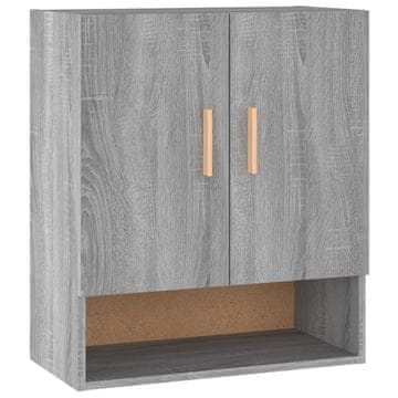 Vidaxl Stenska omarica siva sonoma 60x31x70 cm konstruiran les