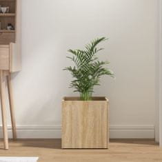 Vidaxl Cvetlično korito sonoma hrast 40x40x40 cm konstruiran les