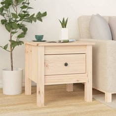 Vidaxl Stranska mizica 40x40x39 cm trdna borovina