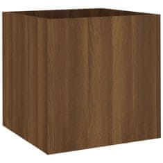 Vidaxl Cvetlično korito rjav hrast 40x40x40 cm inženirski les