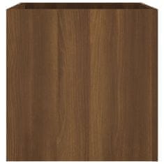 Vidaxl Cvetlično korito rjav hrast 40x40x40 cm inženirski les