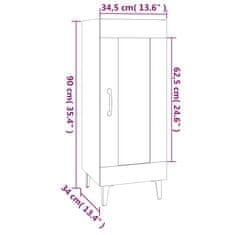 Vidaxl Komoda betonsko siva 34,5x34x90 cm konstruiran les