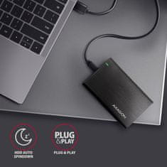 AXAGON EE25-A6C SuperSpeed USB 3.2 Gen 1 tip C, zunanji aluminijasti zaboj za 2,5" SATA SSD/HDD, brez vijakov