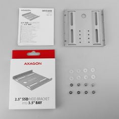 AXAGON RHD-125S, kovinski okvir za 1x 2,5" HDD/SSD v 3,5" položaju, siv