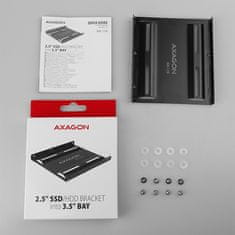 AXAGON RHD-125B, kovinski okvir za 1x 2,5" HDD/SSD v 3,5" položaju, črn