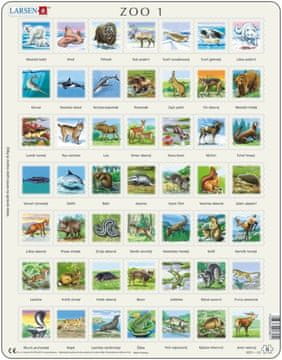 LARSEN Puzzle Živali severne poloble (ZOO 1) 49 kosov