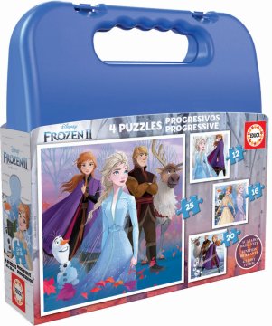 Educa Ledeno kraljestvo Puzzle 2, 4v1 (12,16,20,25 kosov)