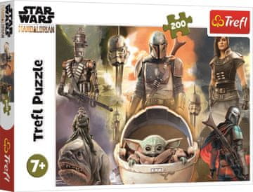Trefl Puzzle Vojna zvezd - Mandalorian: Pripravljen na boj / 200 kosov