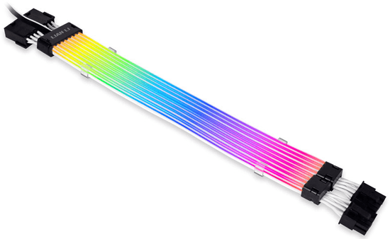 Lian Li Strimer Plus V2 Dual kabel za grafično kartico, 8-Pin RGB, PCIe, 30 cm (Strimer plusV2 8 pins)