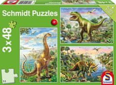 Schmidt Puzzle Dinozavrova pustolovščina 3x48 kosov
