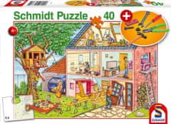 Schmidt Obrtniki Puzzle 40 kosov + otroško orodje