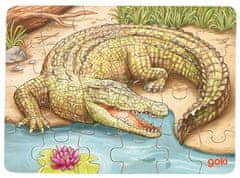 Goki Lesena sestavljanka Avstralske živali: Krokodil 24 kosov