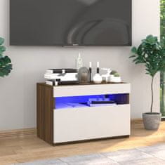 Vidaxl TV omarica z LED lučkami rjavi hrast 60x35x40 cm