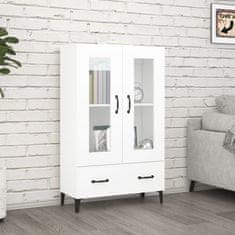 Vidaxl Visoka omarica bela 70x31x115 cm konstruiran les