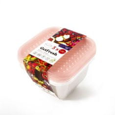 Bentom Komplet posod MV 3ks 1,25L kvadratnih GET FRESH mix barv