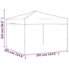 shumee Zložljiv šotor za zabavo, smetanast, 3x3 m