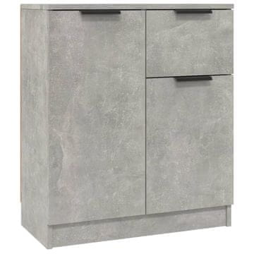 Vidaxl Komoda betonsko siva 60x30x70 cm konstruiran les