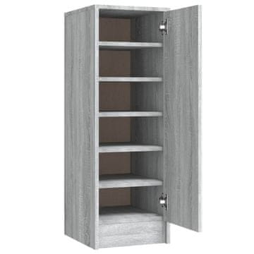 Vidaxl Omarica za čevlje siva sonoma 32x35x92 cm konstruiran les