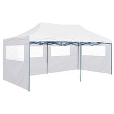 Greatstore Profesionalen zložljiv vrtni šotor s 4 stranicami 3x6 m bel