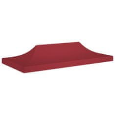 Vidaxl Streha za vrtni šotor 6x3 m bordo 270 g/m2