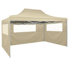 shumee Profesionalen zložljiv vrtni šotor s 3 stranicami 3x4 m jeklo