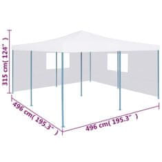 shumee Zložljiv paviljon z 2 stranicama 5x5 m bel