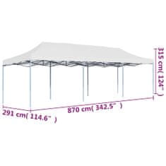 Vidaxl Zložljiv pop-up šotor za zabave 3x9 m bel