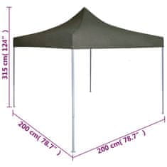 Greatstore Profesionalen vrtni šotor 2x2 m iz jekla antraciten