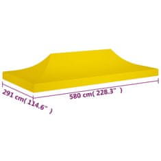 Vidaxl Streha za vrtni šotor 6x3 m rumena 270 g/m2