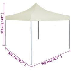 Greatstore Profesionalen vrtni šotor 2x2 m iz jekla krem