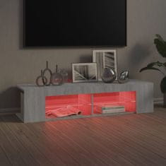 Vidaxl TV omarica z LED lučkami siva sonoma 135x39x30 cm