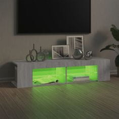 Vidaxl TV omarica z LED lučkami siva sonoma 135x39x30 cm