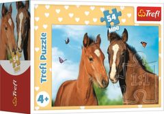 Trefl Puzzle Ljubke živali: par konjev 54 kosov