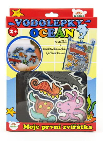 Teddies Vodne nalepke Moje prve živali: ocean 12 kosov + mreža