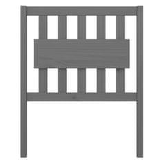 Vidaxl Posteljno vzglavje sivo 80,5x4x100 cm trdna borovina