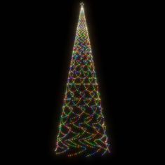 Greatstore Božično drevo s konico 3000 barvnih LED diod 800 cm