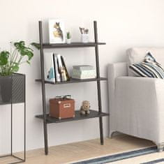 Vidaxl 3-nadstropni prislonski regal črn 64x34x116 cm
