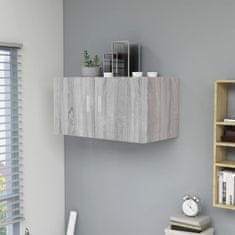 Vidaxl Stenska omarica siva sonoma 80x39x40 cm konstruiran les