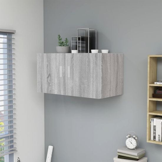 Vidaxl Stenska omarica siva sonoma 80x39x40 cm konstruiran les