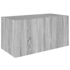 Vidaxl Stenska omarica siva sonoma 80x39x40 cm konstruiran les