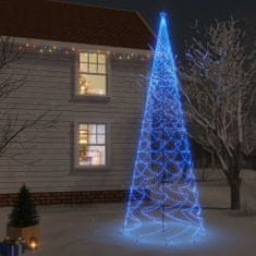 Greatstore Božično drevo s konico 3000 modrih LED diod 800 cm