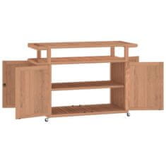 Vidaxl Barski voziček 120x50x90 cm trdna tikovina