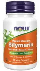 NOW Foods Double Strength Silymarin ekstrakt mlečnega badlja, 300 mg, 50 zeliščnih kapsul