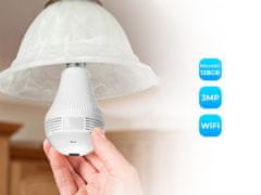 Blow H-823 IP kamera + LED žarnica, WiFi, FHD, 3MP, 360°, bela