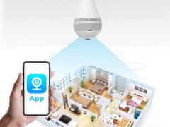 Blow H-823 IP kamera + LED žarnica, WiFi, FHD, 3MP, 360°, bela