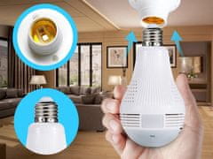 Blow H-823 IP kamera + LED žarnica, WiFi, FHD, 3MP, 360°, bela