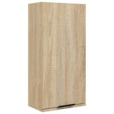 Vidaxl Stenska kopalniška omarica sonoma hrast 32x20x67 cm