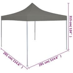 Greatstore Zložljivi pop-up šotor za zabave 3x3 m antracitna