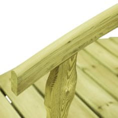 Vidaxl Vrtni most z ograjo 170x74x105 cm impregnirana borovina