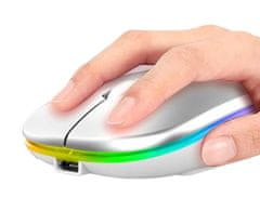 aptel Bluetooth brezžična akumulatorska optična miška 1600 DPI LED RGB